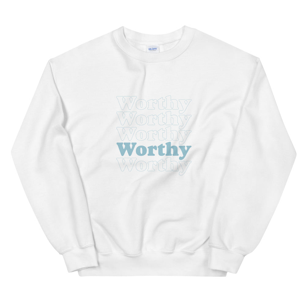 Stacked Blue Worthy Sweatshirt